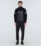 Moncler Down-paneled wool-blend jacket