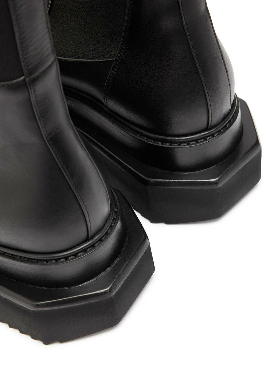 Rick Owens Beatle Turbo Cyclops Leather Chelsea Boots Black Rick Owens