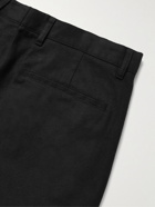 Theory - Zaine Slim-Fit Stretch-Cotton Flannel Trousers - Black