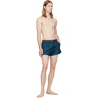 Versace Blue Greca Swim Shorts