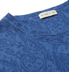 Etro - Paisley-Print Cotton-Jersey T-Shirt - Blue