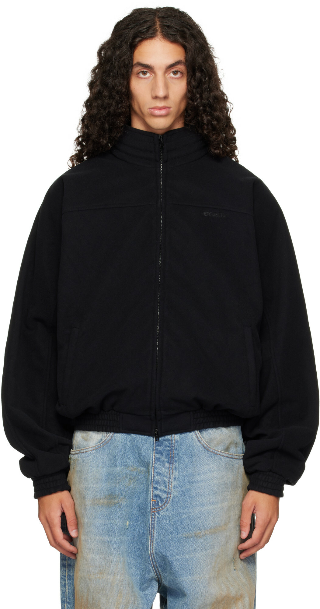 VETEMENTS Black Out Fleece Jacket