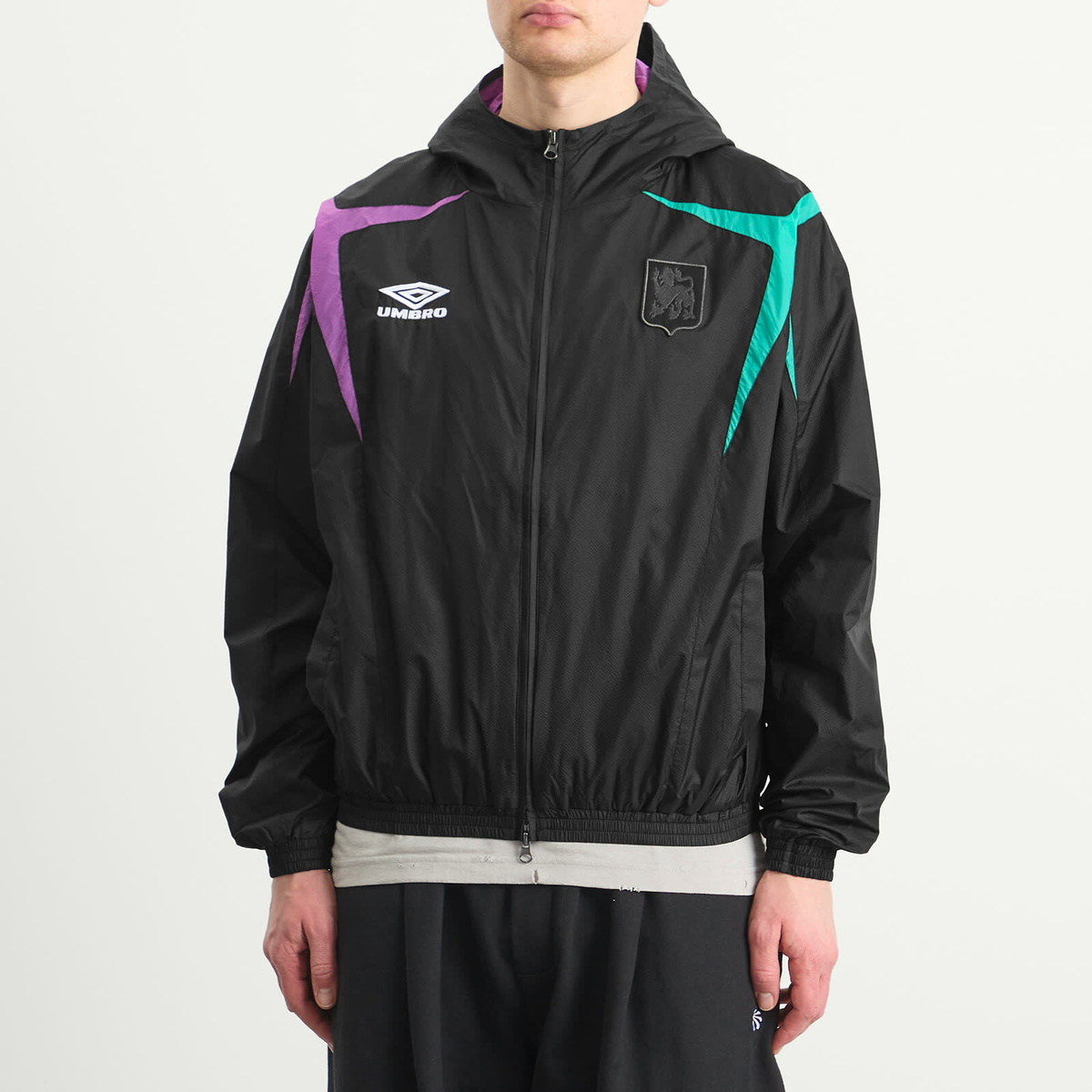 Umbro by Slam Jam Men's Jester Masked Track Jacket in Black