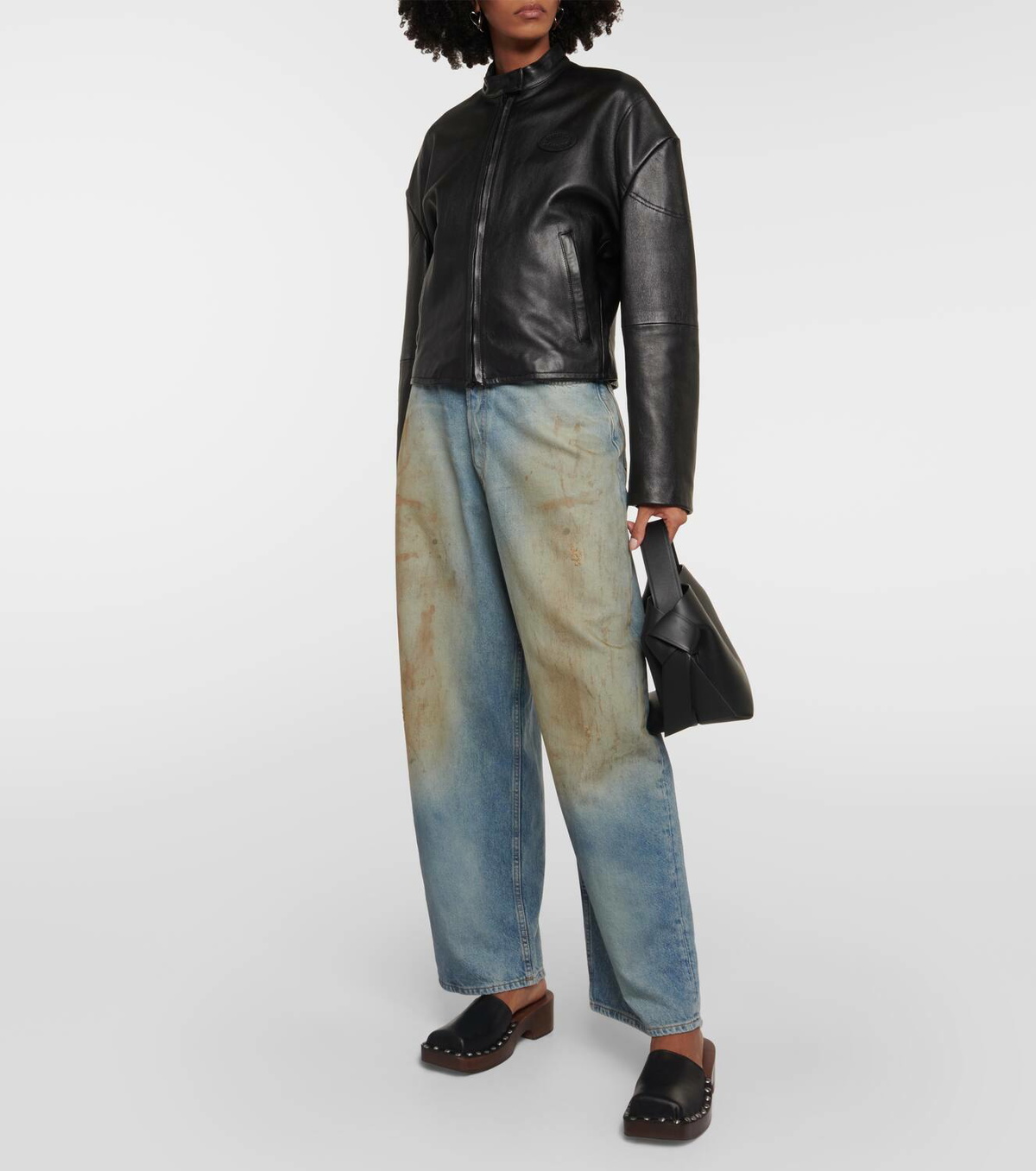 Acne Studios Leather platform clogs Acne Studios