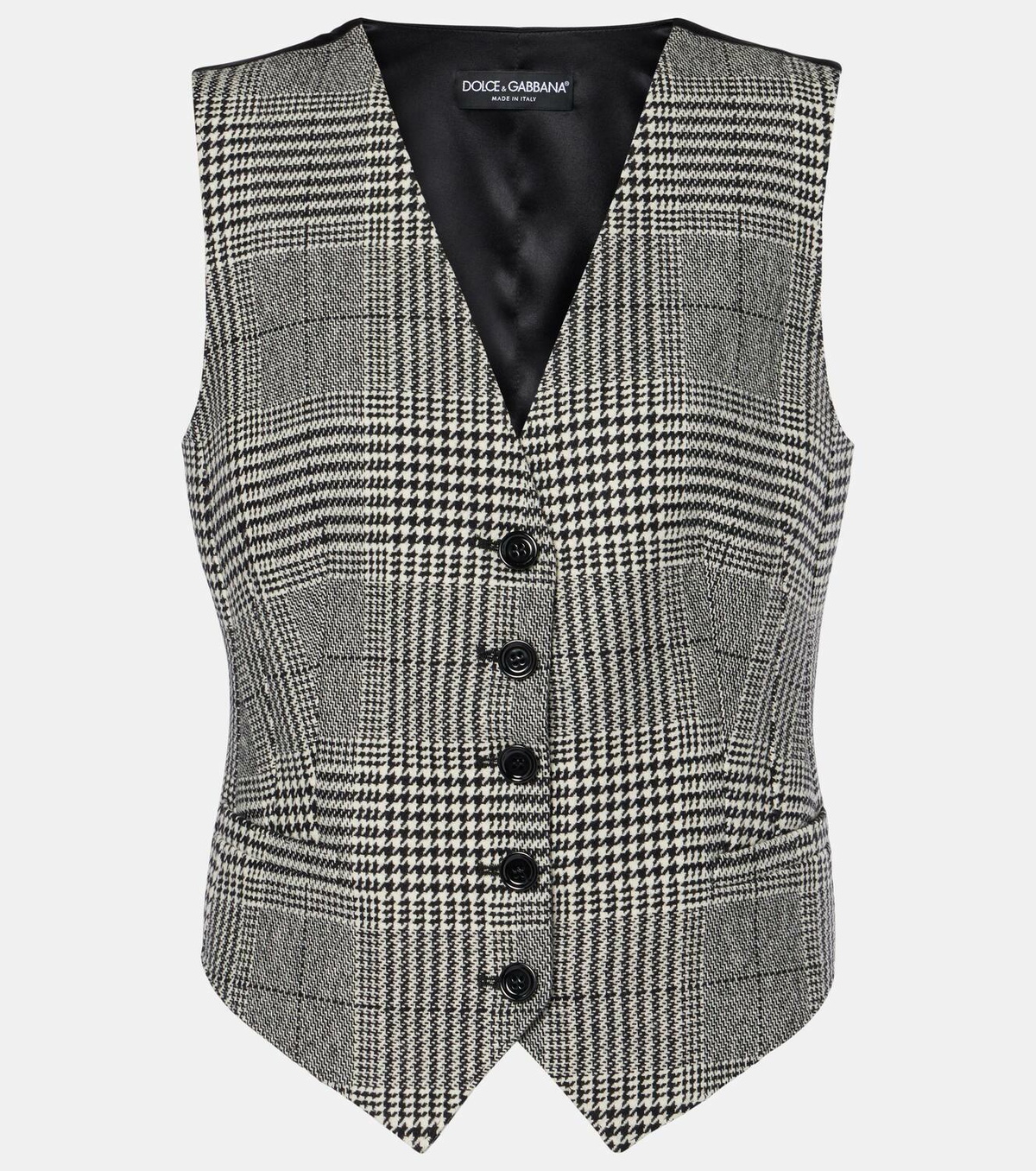 Dolce&Gabbana Prince of Wales check wool-blend vest