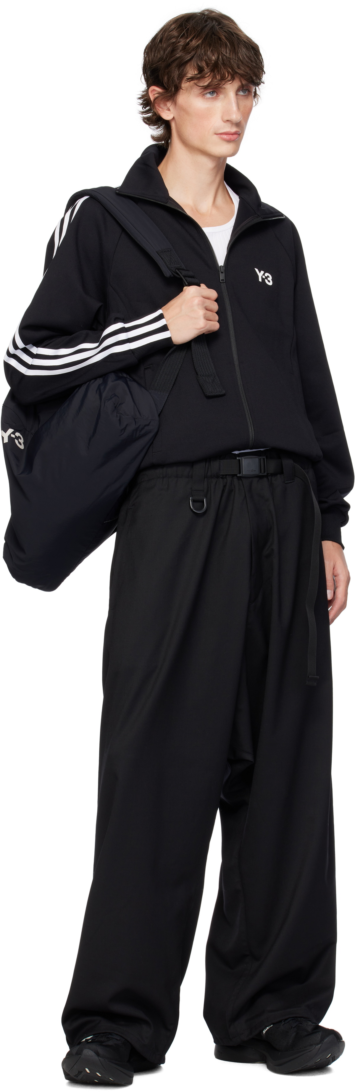 Y-3 ワイスリー 3-STRIPES TRACK JACKET XS Y-3 x Adidas 3-Stripes Track Jacket | Black | FARFETCH