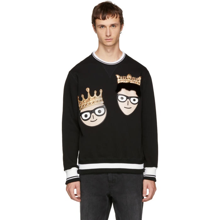 Photo: Dolce and Gabbana Black King Designers Sweatshirt 