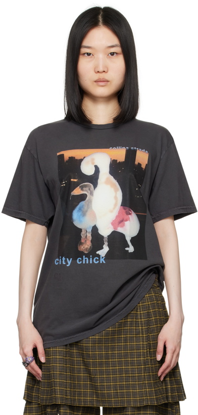 Photo: Collina Strada Gray 'City Chick' T-Shirt