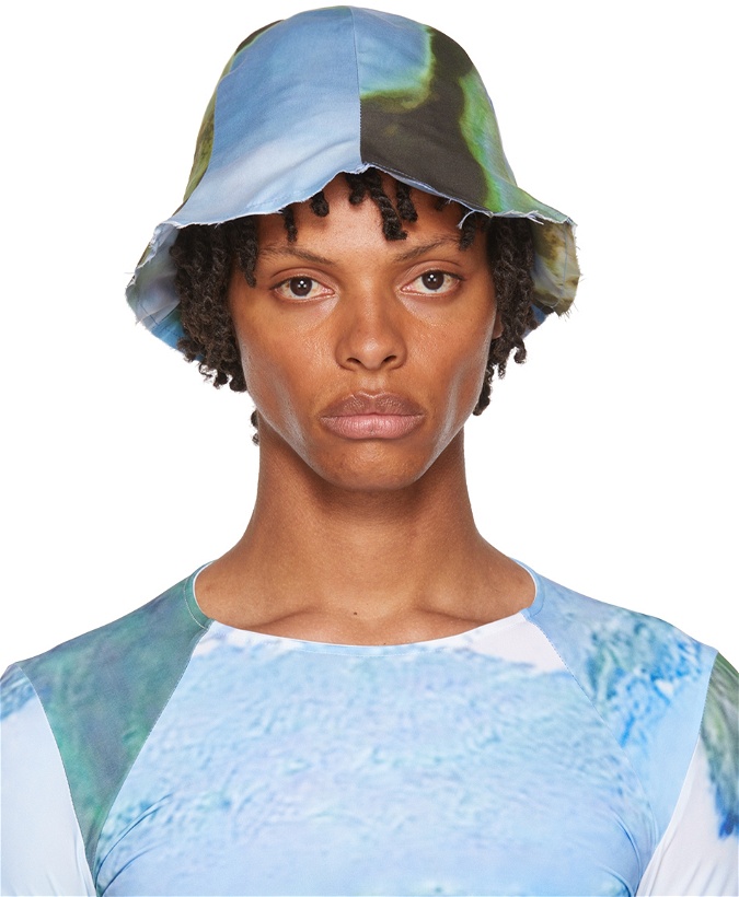 Photo: Serapis SSENSE Exclusive Green & Blue Bucket Hat