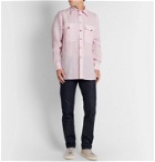 L.E.J - Camp-Collar Linen Shirt - Pink