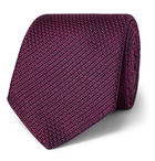 Canali - 8cm Woven Silk Tie - Burgundy