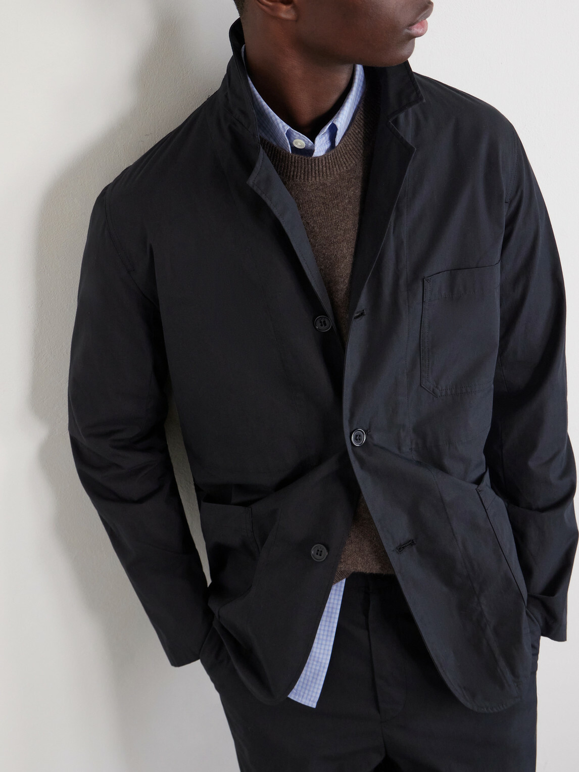 A.P.C. - Phil Organic Cotton-Gabardine Blazer - Black