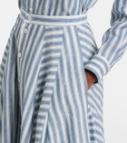 Ralph Lauren Collection Shamus striped linen maxi skirt