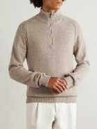 SEASE - Cashmere Half-Zip Sweater - Neutrals