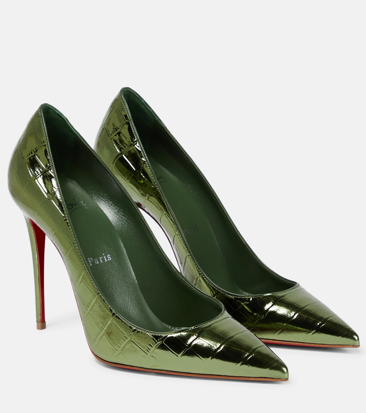 Christian Louboutin - Kate croc-effect leather pumps Christian Louboutin - Kate croc-effect leather pumps