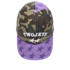TwoJeys Mismatched Camo Dad Cap in Camo/Purple 