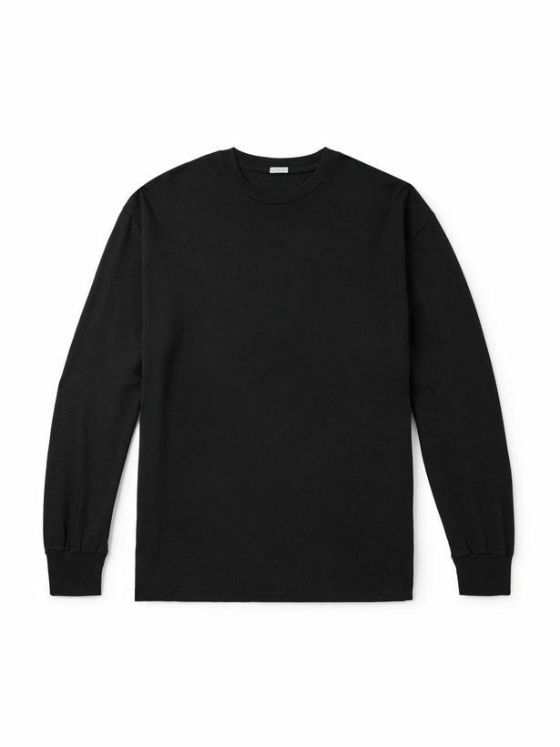 Photo: A.PRESSE - Cotton and Cashmere-Blend Jersey T-Shirt - Black