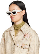 Loewe White Inflated Cat-Eye Sunglasses