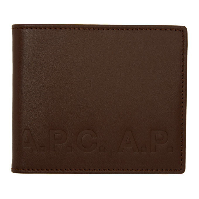 Photo: A.P.C. Brown Aly Logo Wallet