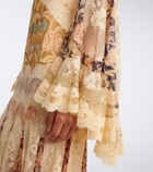 Zimmermann Valiant floral panelled silk gown