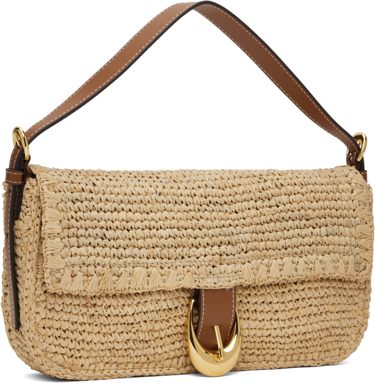 Staud Tan Harlow Raffia Bag Staud