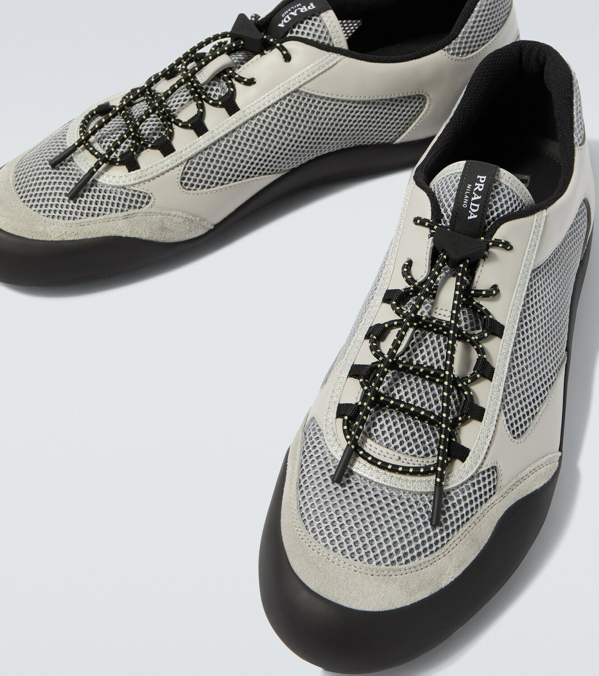 Prada Speedrock leather-trimmed sneakers