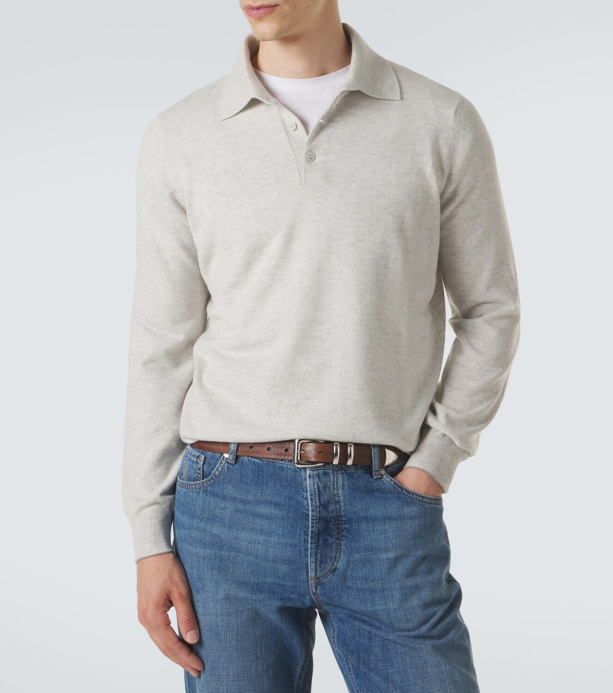 Brunello Cucinelli Cashmere polo sweater