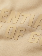 FEAR OF GOD ESSENTIALS - Logo-Appliquéd Fleece-Back Cotton-Blend Jersey Hoodie - Neutrals