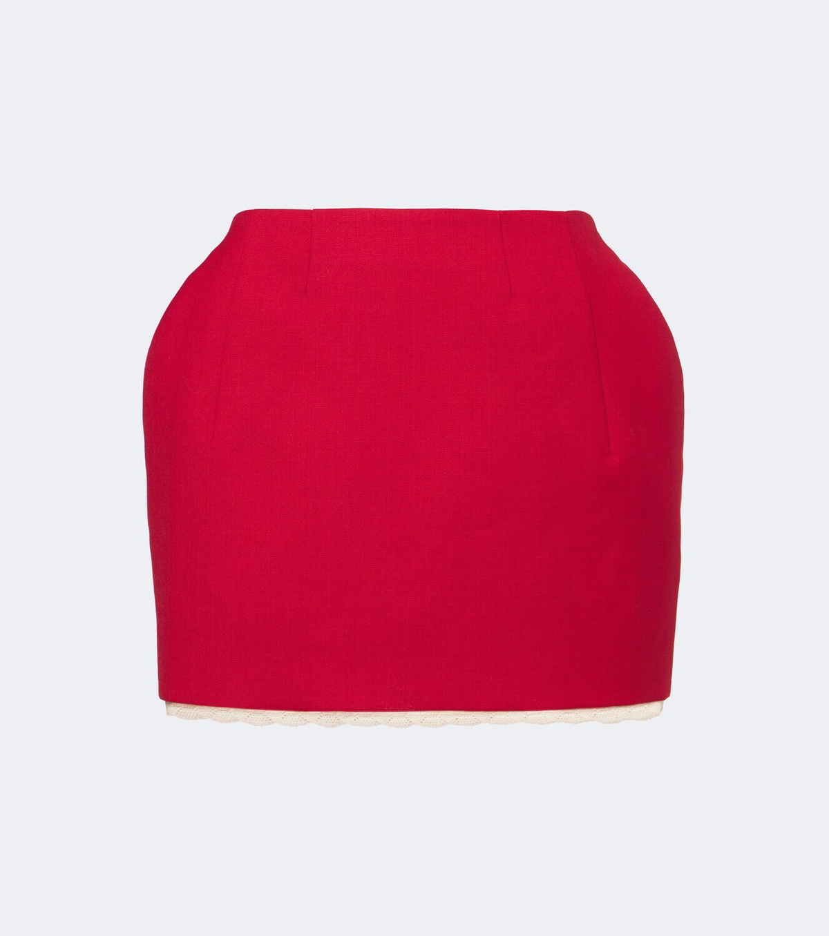 Magda Butrym Crochet-trimmed virgin wool miniskirt