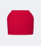 Magda Butrym Crochet-trimmed virgin wool miniskirt