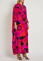 Pucci Printed Silk Maxi Kaftan Dress Pink