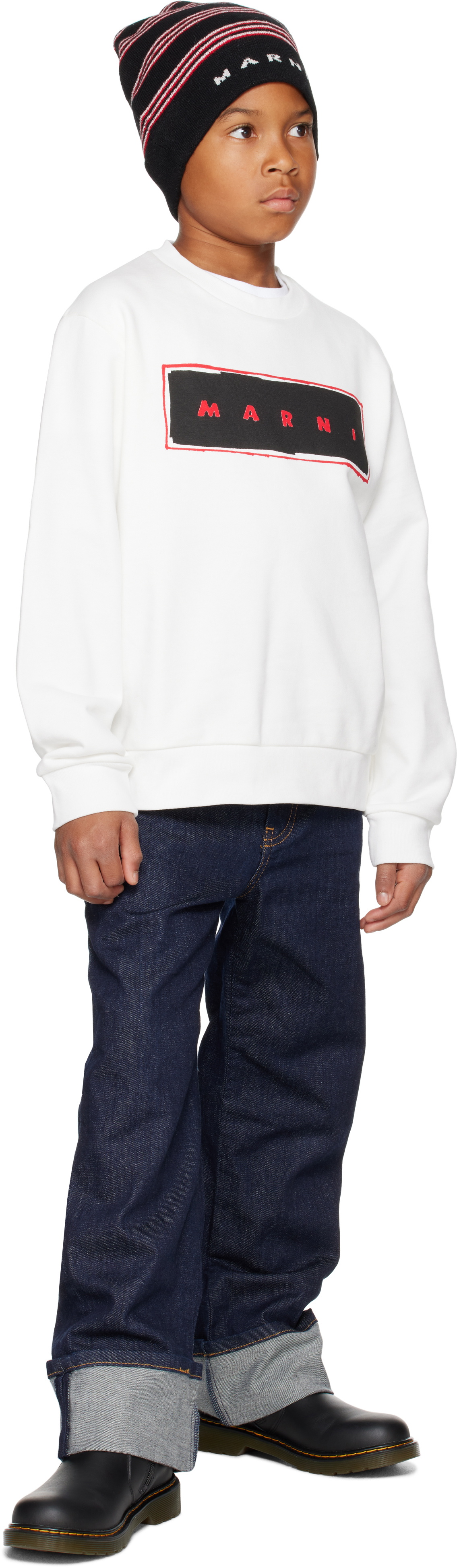 Marni Kids Navy Five-Pocket Jeans