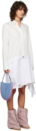 JW Anderson White Boxy Denim Midi Dress