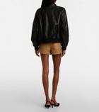 Nour Hammour Leontine leather shorts