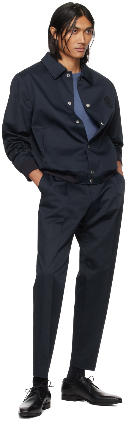 BOSS Navy Porsche Edition Pleated Trousers BOSS