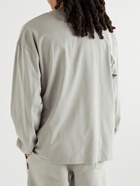 Abc. 123. - Webbing-Trimmed Cotton-Jersey T-Shirt - Gray