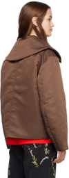 GANNI Brown Big Collar Jacket