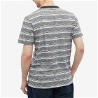 Albam Men's Heritage Stripe T-Shirt in Navy Stripe Tee