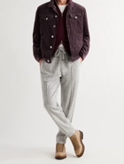 BRUNELLO CUCINELLI - Cotton-Corduroy Trucker Jacket - Purple