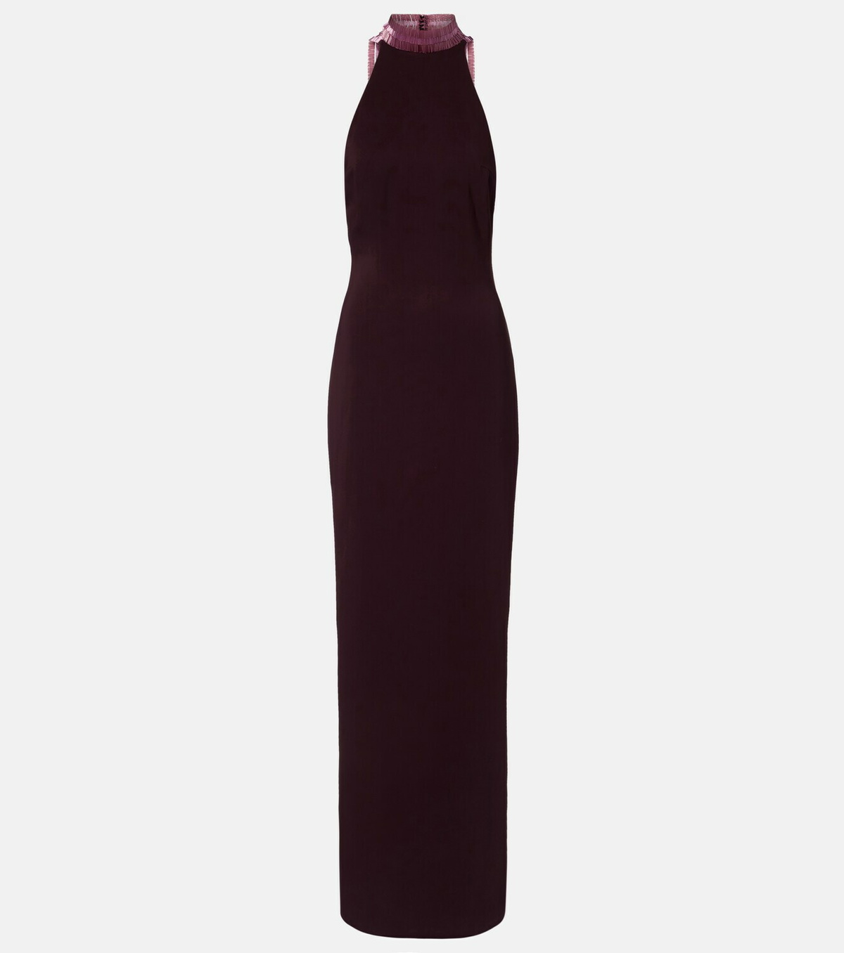 The Attico Embellished satin gown