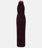 The Attico Embellished satin gown