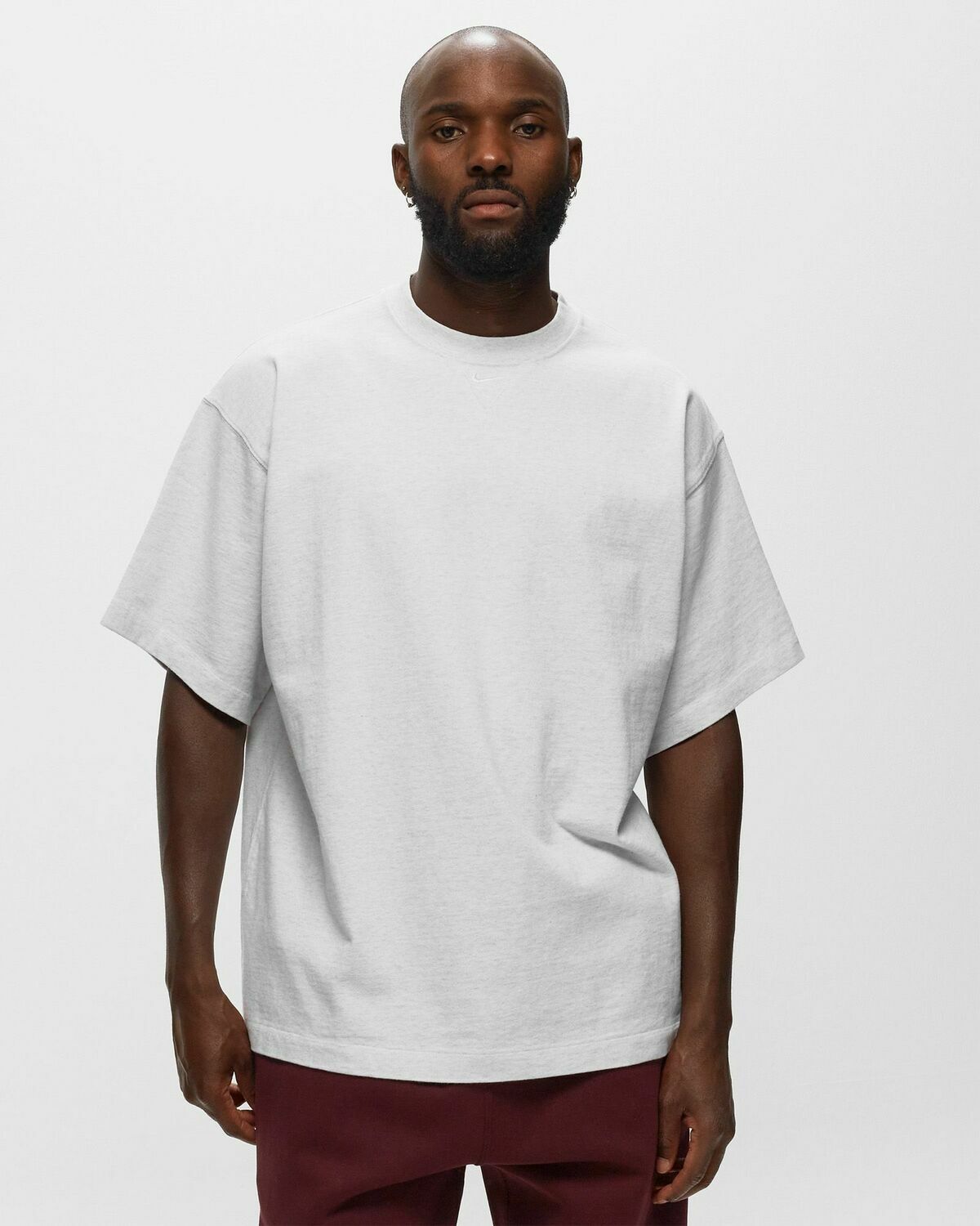 Nike Solo Swoosh Short Sleeve Heavyweight Tee Grey Shortsleeves