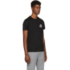 Moncler Black Embroidered Logo T-Shirt