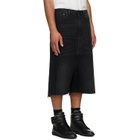 Maison Margiela Black Faded Cutoff Denim Shorts