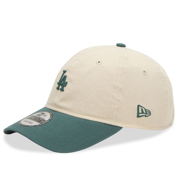 Photo: New Era LA Dodgers Mini Washed 9Twenty Cap in Natural/Green 