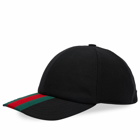 Gucci Men's Web Baseball Cap in Black