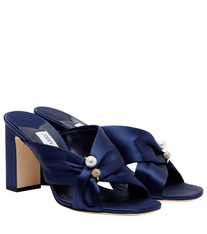 Photo: Jimmy Choo Rafi embellished satin mules