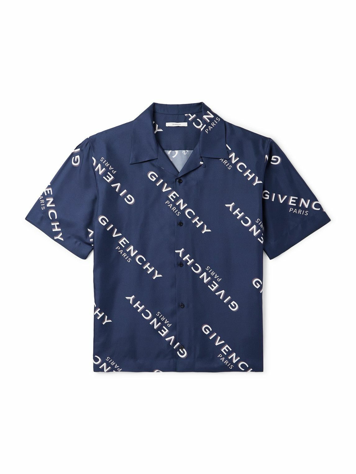 Givenchy Men's Voile Stripe Short Sleeve Shirt in White Givenchy