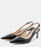 Tom Ford Angelina croc-effect leather slingback pumps