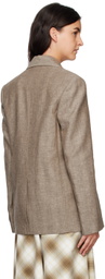 GIA STUDIOS Brown Striped Blazer